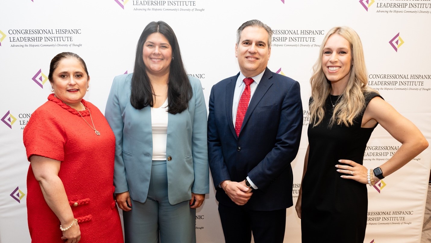 Pictured from left to right: Nora Venegas; (Tyson Foods), Melissa Alvarado; (Delta Air Lines), Omar Franco; (Becker), and Sarah Towles; (PepsiCo). 