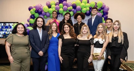 Back row: Linoshka Luna, Velgui Perez Tomas, Annett Reyes-Alvarez, Ángel Soto Front row: Sophia Jaimes, Gerald Torres, Elizabeth Dos Santos, Amanda Venereo, Claudia Marrero, Angela Puma, Kelvin Bencosme, Sasha Torrealba