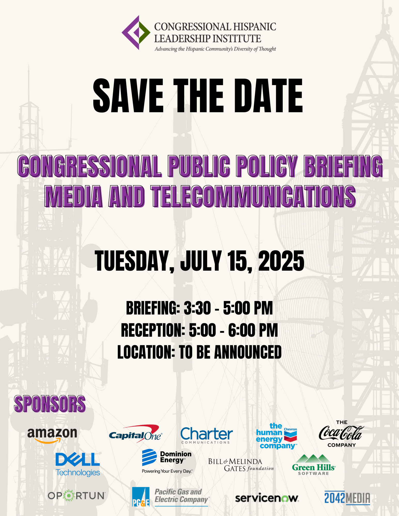 Congressional Briefing Series 14 JULY 15 SAVE THE DATE |