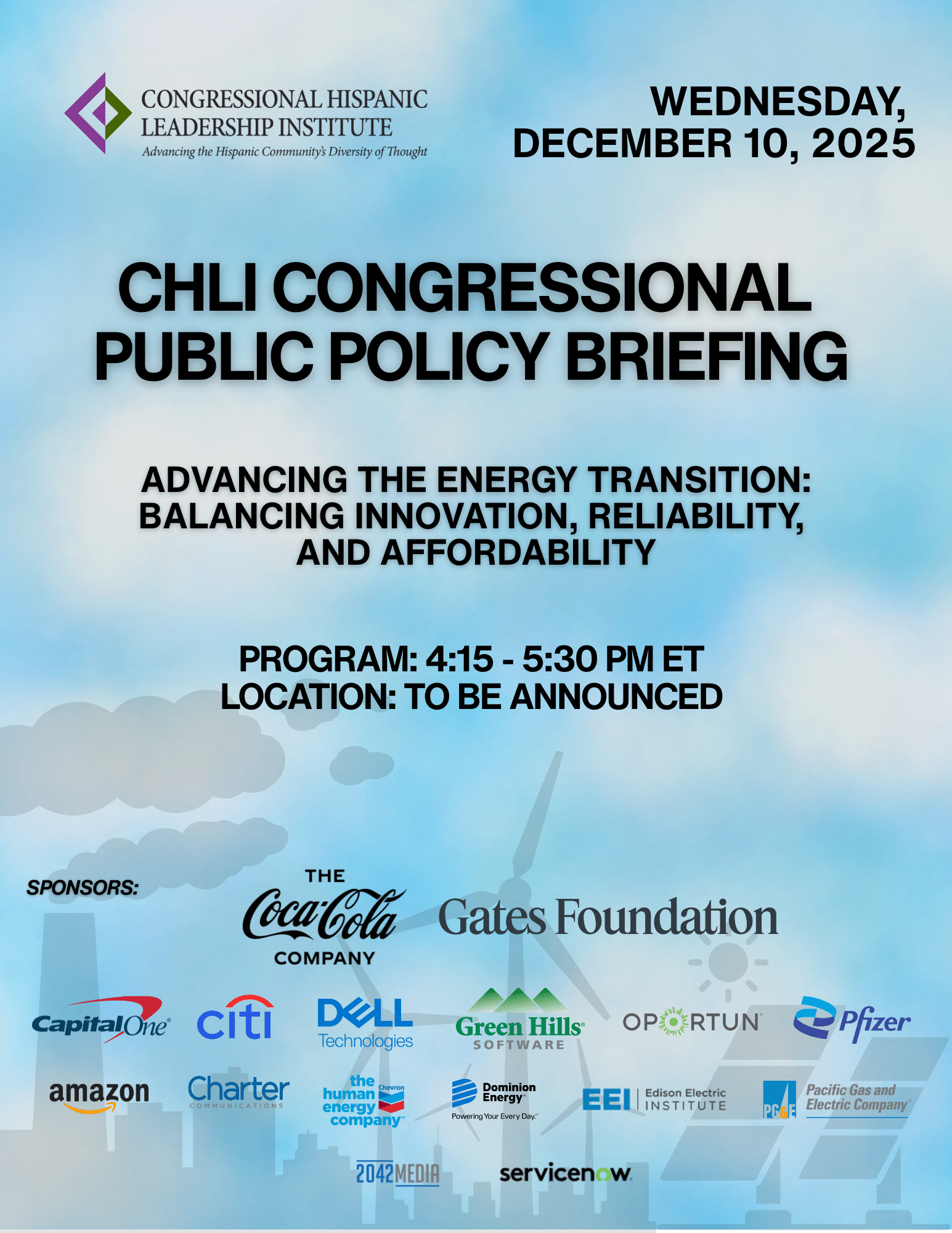 Congressional Briefing Series 14 December 10 CHLI Congressional Public Policy Briefing on Energy |