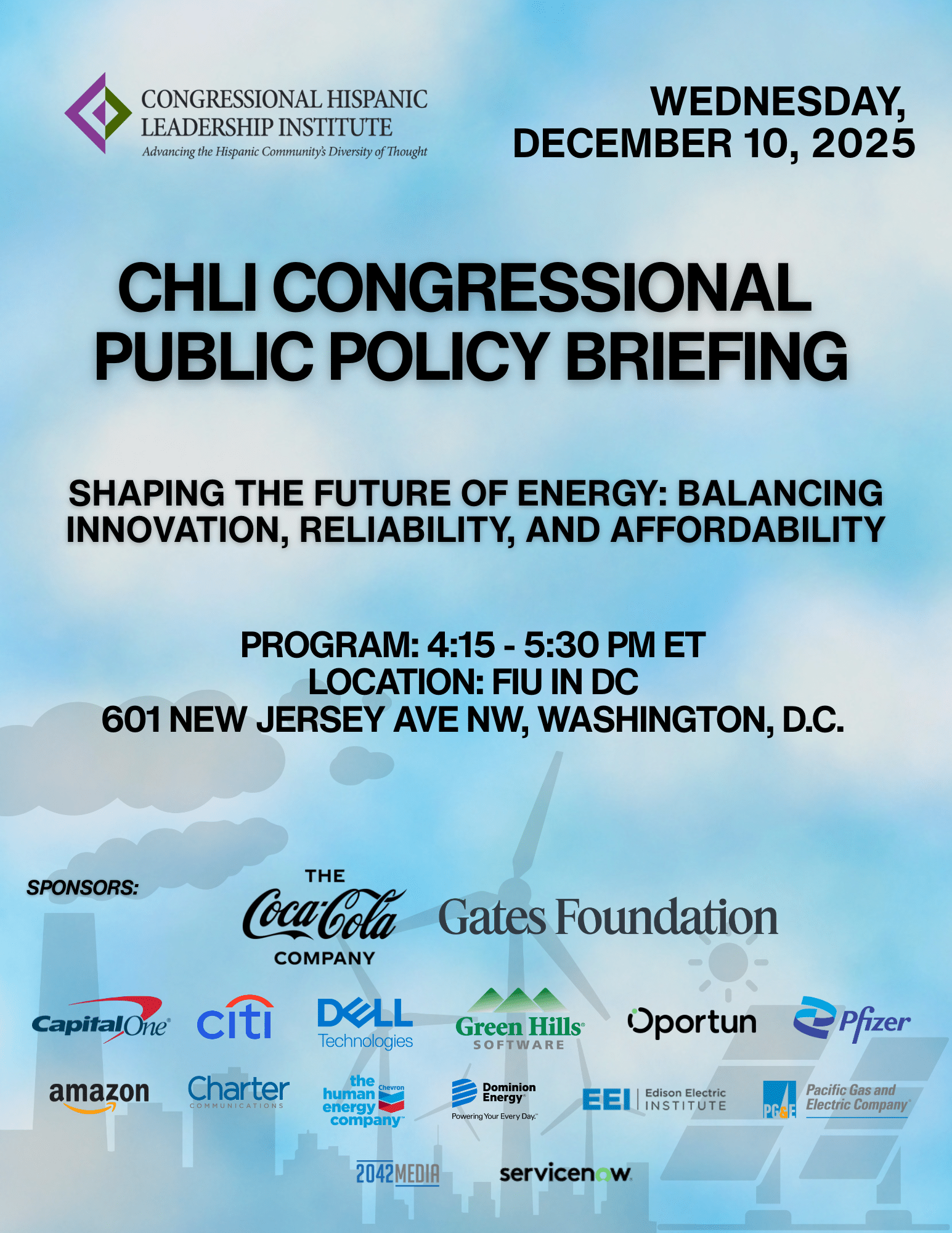 CHLI December 10 Energy Briefing Flyer |